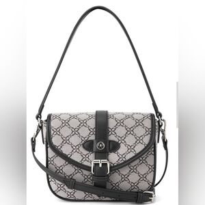 NWT NINE WEST Black and Gray Designer Women's Bag